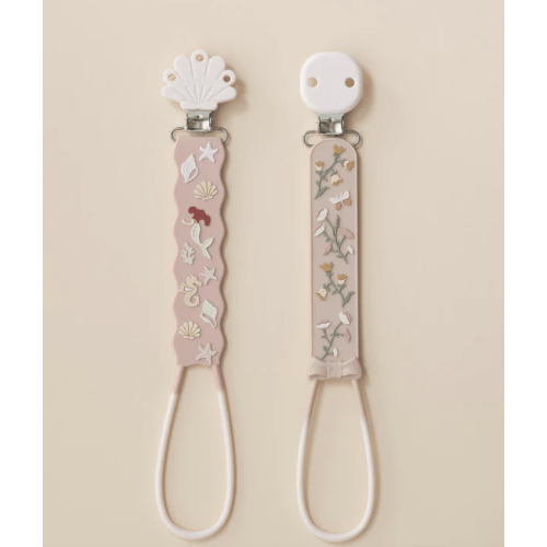 Beadless Silicone Pacifier Clip Set (2-Pack)