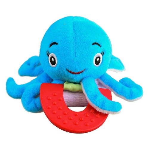 Wristy Buddy Soft Octopus Teething Ring and Toys for Babies 0-12 Months