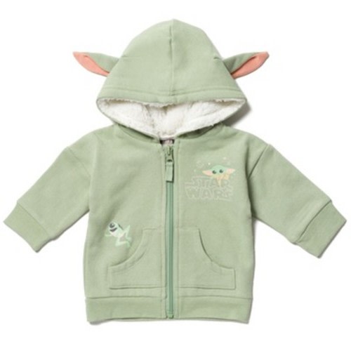 Star Wars The Mandalorian The Child Newborn Baby Boys Fleece Zip Up Cosplay Hoodie Baby Yoda 6-9 Months