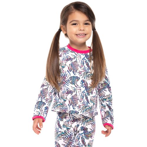 Baby LumaLeo Long Sleeve T-Shirt | Magnolia Pink Beach Leaves