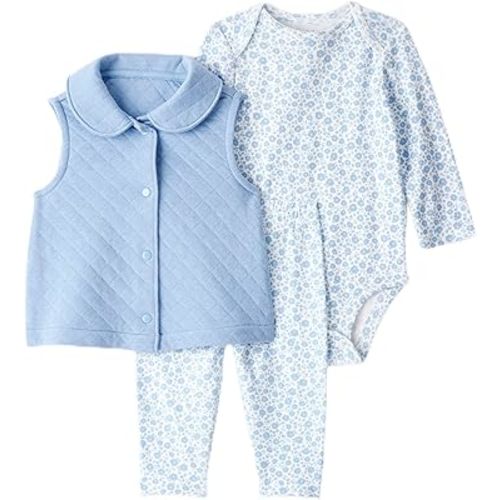 Carter's Baby Girls' 3 Piece Vest Little Jacket Set
