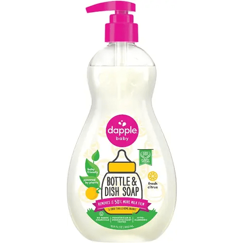 Dapple Baby Bottle & Dish Soap, Fresh Citrus, Plant Powered, Hypoallergenic, Baby Bottle and Dish Liquid, 16.9 fl oz, 1 Count