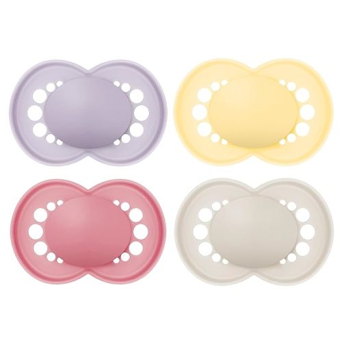 MAM Original Matte Baby Pacifiers 16+ Months, Binky for Newborn Babies, BPA-Free Skin Soft Silicone Nipple, Easy to Clean, Developed with Medical Experts, 4 Count, Made in Europe