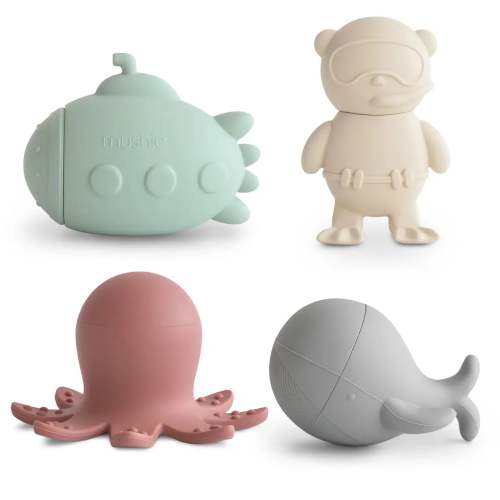 Mushie - Sealife Mold Free Bath Play Set - 4 Pack