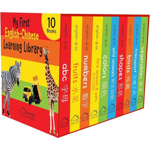 My First English-Chinese Learning Library : Bilingual Boxset of 10 Picture Board Books for Kids (Chinese Edition)