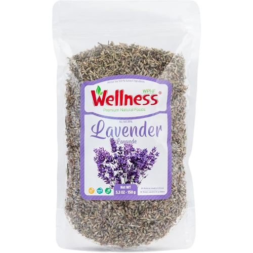 Wellness Organic Lavender Tea: Culinary Grade Lavender Flowers - Food Grade Buds for Baking, Soap Making, and Tea Infusions - Dried Lavender for a Fragrant and Relaxing Experience - 100% Natural