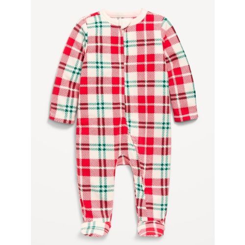 2-Way-Zip Sleep & Play Microfleece Footed One-Piece for Baby | Old Navy