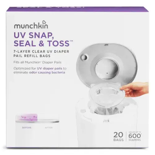 UV Snap, Seal & Toss™ Diaper Pail Refill Bags, 20 Pack | Munchkin