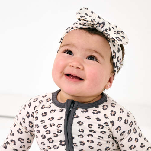 Luxe Leopard Luxe Bow Headband | Little Sleepies