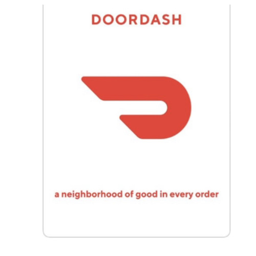 Door dash gift card for meals