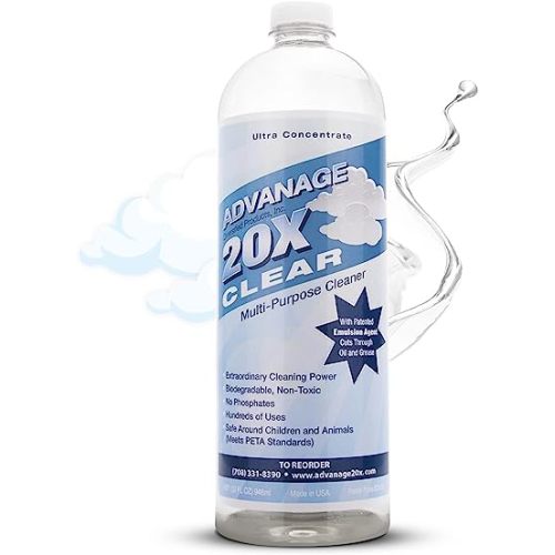 Advanage 20X All Purpose Cleaner Concentrate - The Wonder Cleaner Unscented for All Surfaces Around Bathroom, Kitchen, Oil and Grease | Multi Purpose Cleaner for Household Cleaning Solution | 32 Fl Oz