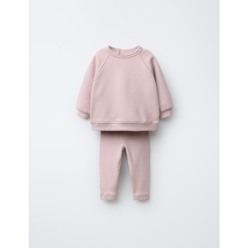 PLAIN SWEATSHIRT AND LEGGING SET - Pink | ZARA United States