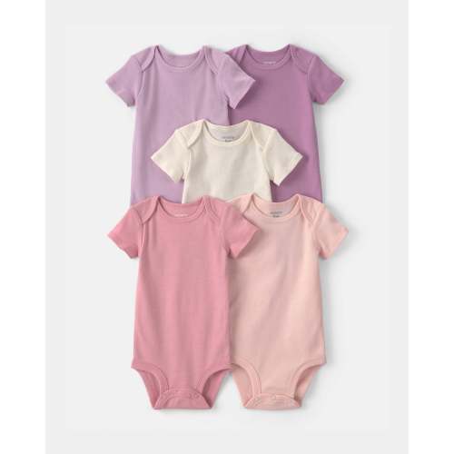 Baby Girl 5-Pack Multipack Bodysuits - Pink/Purple | Carter's