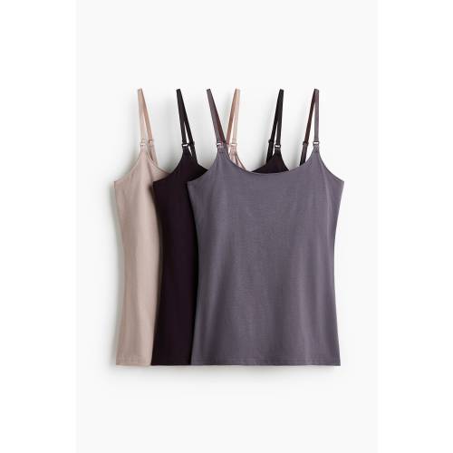 MAMA 3-PACK NURSING CAMISOLE TOPS