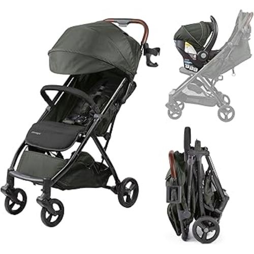 Ingenuity Ingenuity 3Dquickclose CS+ Compact Fold Stroller – Lightweight Stroller with Oversized Canopy, Extra-Large Storage and Compact Fold, Forest