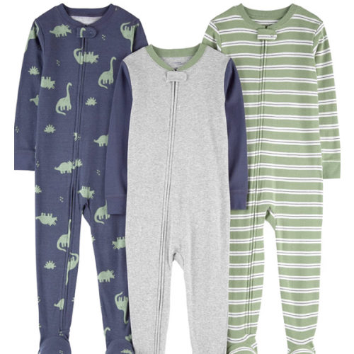 Simple Joys by Carter's Baby Boys 3 pack Snug Fit Footed Cotton Pajamas