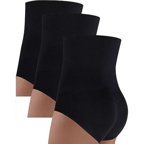 iloveSIA High Waist Postpartum Shapewear with Built-in Panty |Seamless Tummy Control Girdle | 3-Pack