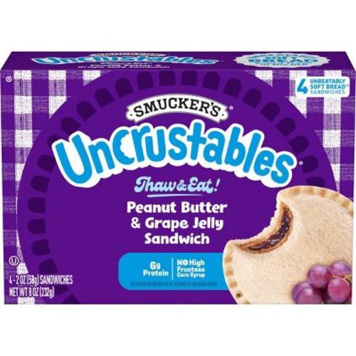 Smucker's Uncrustables Frozen Peanut Butter & Grape Jelly Sandwich