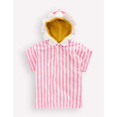 Novelty Towelling Throw-on-Pink Flower | Boden USA