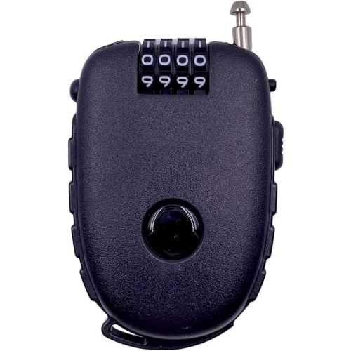 Bosvision Ultra-Secure 4-digit Combination Lock with 3 Feet Retractable Cable for Bike, Ski, Snowboard and Stroller