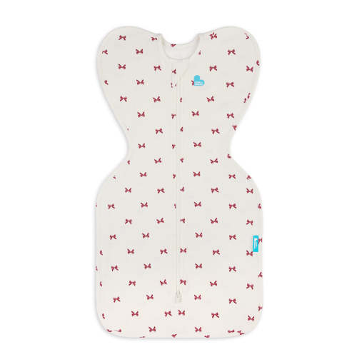 Swaddle Up™ 1.0 TOG Cotton Cream Bows - Small (8–13 lb)