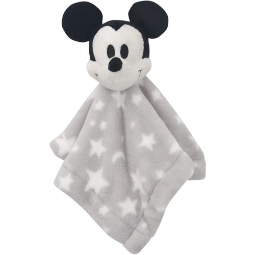 Lambs & Ivy Mickey Mouse Gray Stars Security Blanket