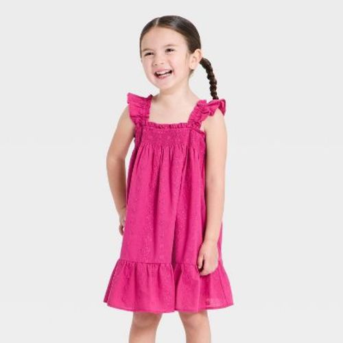 Baby Girls' Eyelet Dress - Cat & Jack™ Pink 12M