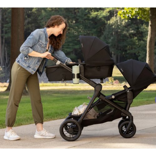 Seat Attachment for Double Stroller: 2 in 1 Bassinet & Sit Up Chair