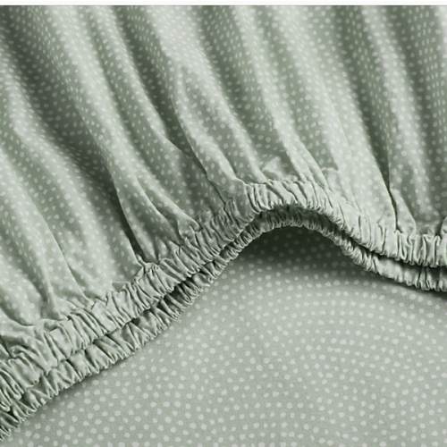 Batik Verte Green 100% Organic Cotton Baby Fitted Crib Sheet by Leanne Ford