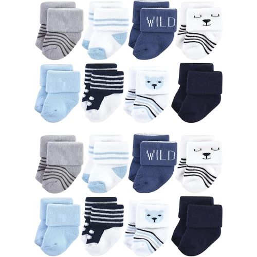 Hudson Baby Unisex Cotton Rich Baby Terry Socks 16-Pack