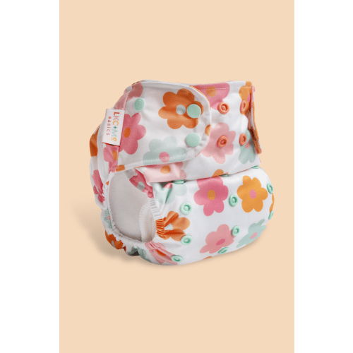 LKC+Me One-Size Pocket Cloth Diaper with Athletic Wicking Jersey - AWJ - Rosalie