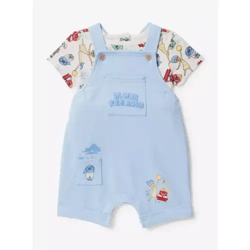 Disney Pixar Inside Out T-Shirt & Overall Set
