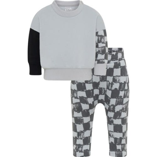 Check Sweatshirt & Pants Set