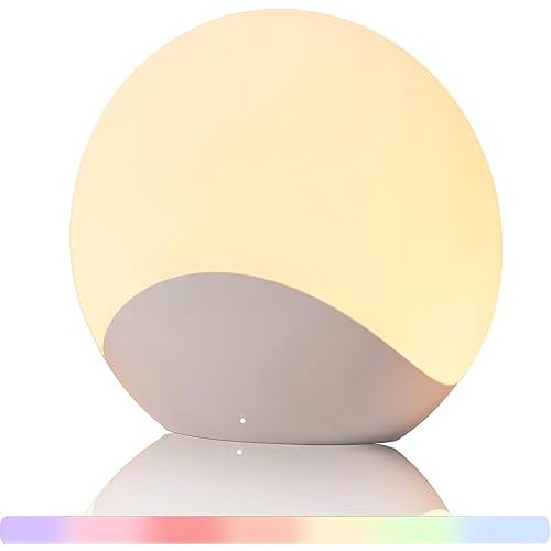 IYT Night Light for Baby,Kids Egg Light Stepless Dimming Touch Night Lamp,7 Colors Dimmable Eye Friendly Silicone Touch Lamp for Breast Feeding,Toddler Kids Bedroom Light,30 Min Hour Timer,BPA Free
