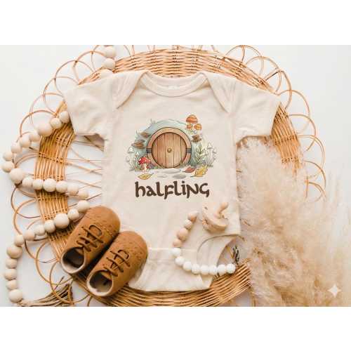 Halfling Baby Onesie - Cute Fantasy Hobbit Hole Bodysuit for Nerdy Newborns