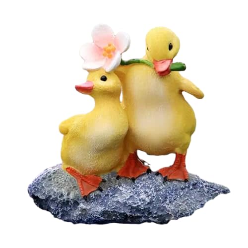 HDKXBEJ Duck Statues - Outdoor Set of Two, Resin Decorations, Cute Duckling Gift for Lawn Patio Home Garden Decor