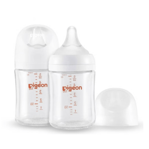 Pigeon Nurture & Nest Wide-Neck Anti-colic Glass Baby Bottles with Nipples - 5 fl oz/2pk
