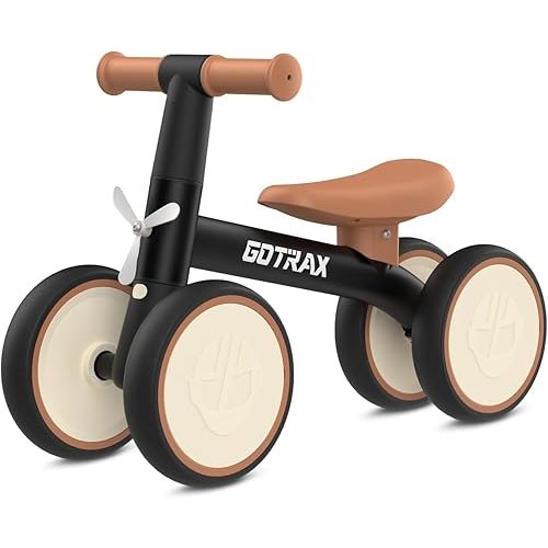 Gotrax Baby Balance Bike 1-2 Years, 7" Front & Rear Silent Wheels, Sturdy Steel Frame 66 lbs Load, Quick 2-Min Assembly, CPC Certified, Comfortable Soft Seat, Toddler Birthday Gift for Boys & Girls