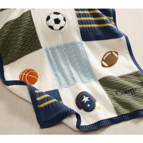 All Star Sports Patchwork Heirloom Baby Blanket
