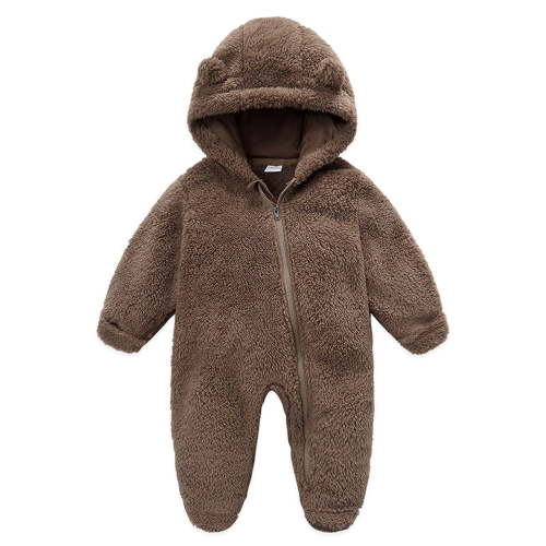 IROINID Discount Baby Bodysuit Long Sleeve Newborn Baby Fleece Footie Snowsuit Winter Bunting Onesies Cartoon Warm Hooded Romper Jumpsuit Outfits For Girls Boys,Brown - Walmart.ca