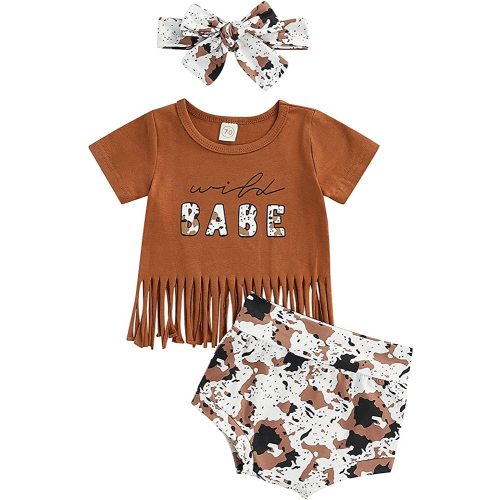 LIOMENGZI Baby Girl Summer Clothes Baby Girl Outfit Flower Print T Shirt Top Elastic Waist Short Infant Newborn Clothing Set