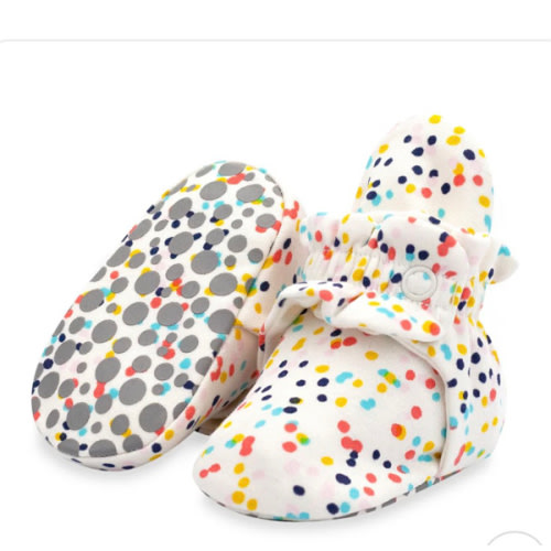 Confetti Organic Cotton Gripper Baby Booties – Zutano