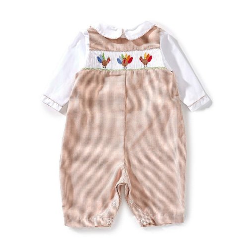 Petit Ami Baby Hand Picture Smoked Turkey Coverall