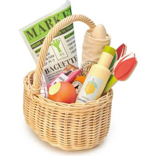 Tender Leaf Toys Wicker Shopping Basket