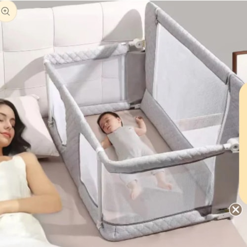 Baby Bedside Breathable Foldable Bassinet Bed Crib with Visible Mesh W – BubbaNest