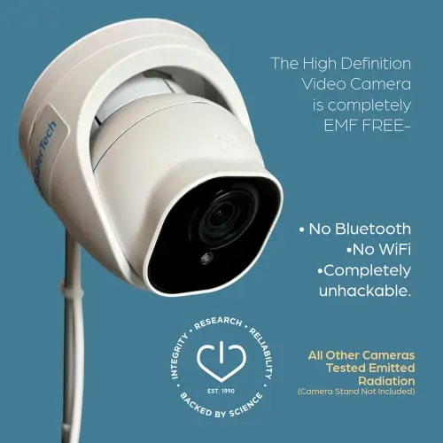 Finally A Baby Monitor With No EMF Radiation! Tech Wellness Wired Baby Monitor System-Best for Baby and You