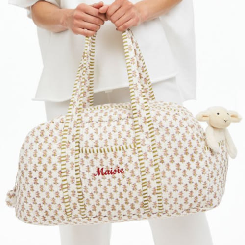 Block Print Quilted Weekender