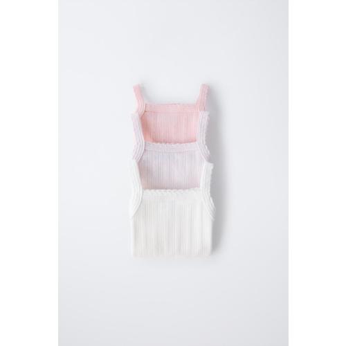 THREE-PACK OF RIB KNIT BODYSUITS WITH CUTOUT DETAIL - Pink | ZARA United States