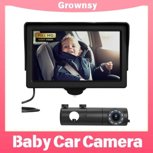 Car Mirror, Grownsy Baby Car Monitor 4.3'' HD Display with Night - TikTok Shop