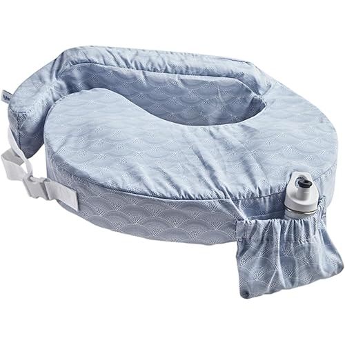 My Brest Friend Inflatable Travel Nursing Pillow for Breastfeeding, Bottlefeeding & Posture Support with Slipcover, Horizon